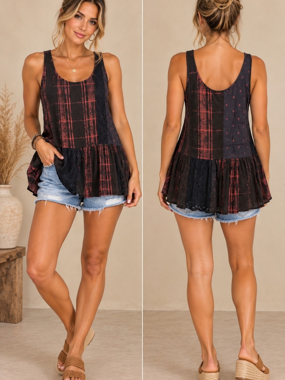 Free People Peplum Tank Top